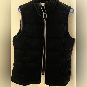 Calvin Klein Black Quilted Velvet Puffer Vest